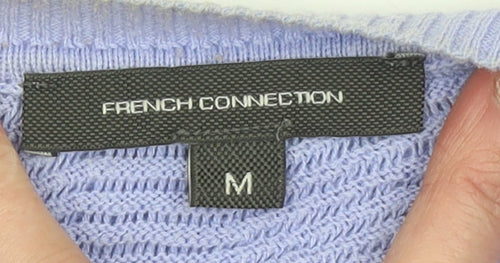 French Connection Women’s Purple Cotton Crew Neck Jumper M