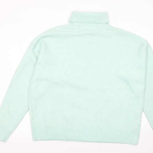 Marks and Spencer Womens Green Roll Neck Knit Jumper XL