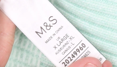 Marks and Spencer Womens Green Roll Neck Knit Jumper XL