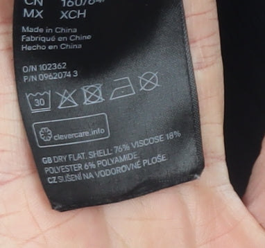 H&M Women’s Black Ribbed Knit High Rise Trousers XS