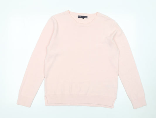 Marks and Spencer Women’s Pink Wool Crew Neck Jumper Size 12