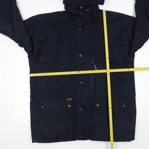 Rimac Men's Blue Waterproof Hooded Parka Jacket Size L