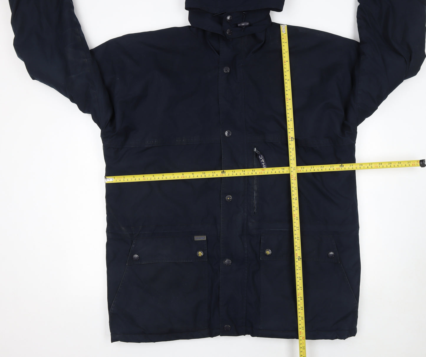 Rimac Men's Blue Waterproof Hooded Parka Jacket Size L