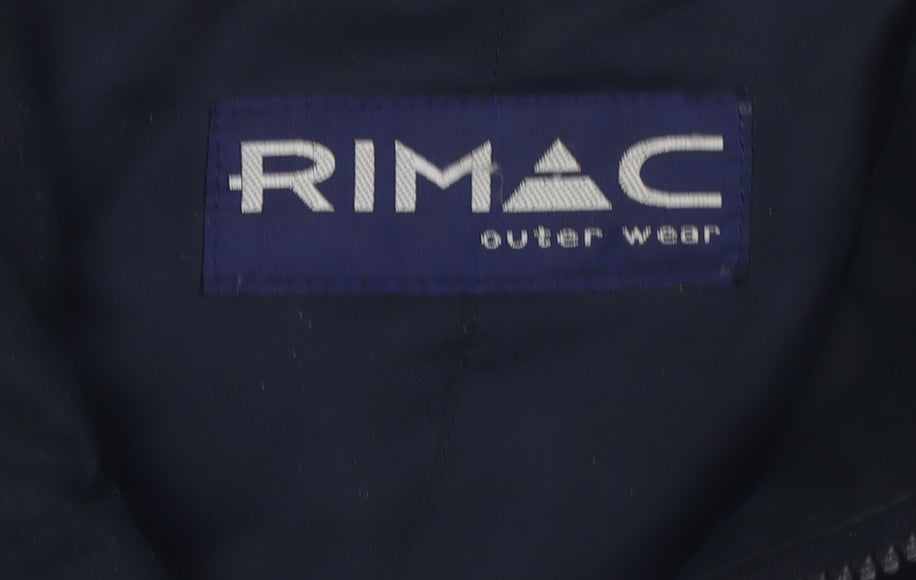Rimac Men's Blue Waterproof Hooded Parka Jacket Size L