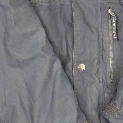 Rimac Men's Blue Waterproof Hooded Parka Jacket Size L