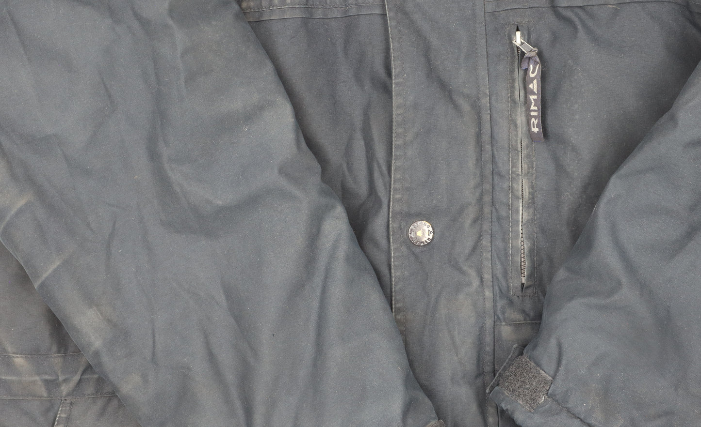 Rimac Men's Blue Waterproof Hooded Parka Jacket Size L