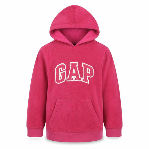 GAP Kids Girls Pink Fleece Pullover Hoodie Size 10 Years Logo Hooded Sweatshirt