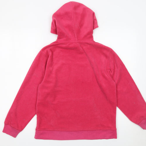 GAP Kids Girls Pink Fleece Pullover Hoodie Size 10 Years Logo Hooded Sweatshirt