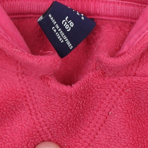GAP Kids Girls Pink Fleece Pullover Hoodie Size 10 Years Logo Hooded Sweatshirt