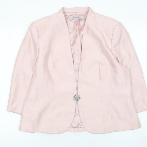 Jacques Vert Women Pink Size 18 Shawl Collar Lined Suit Jacket