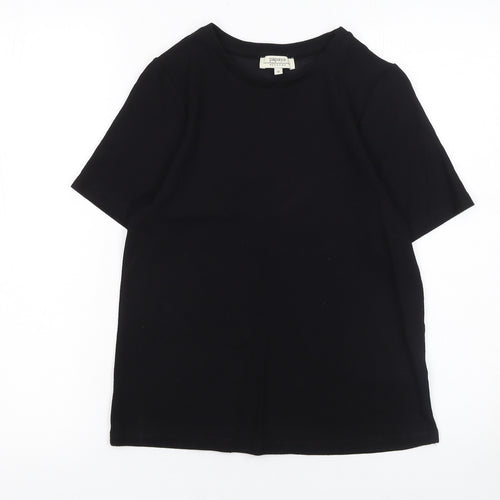 Papaya Women’s Black Short Sleeve Basic T-Shirt UK 8
