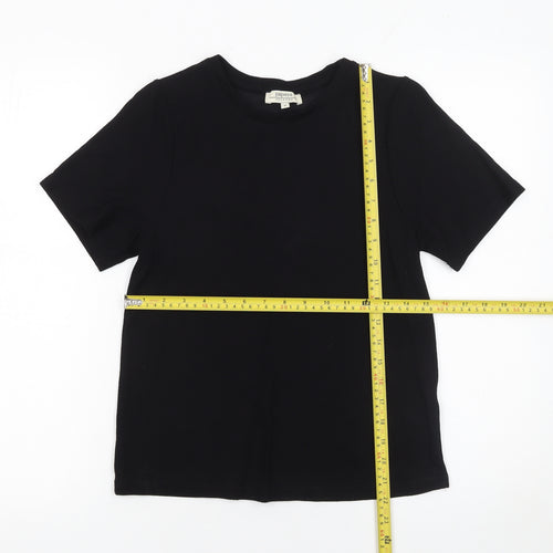 Papaya Women’s Black Short Sleeve Basic T-Shirt UK 8