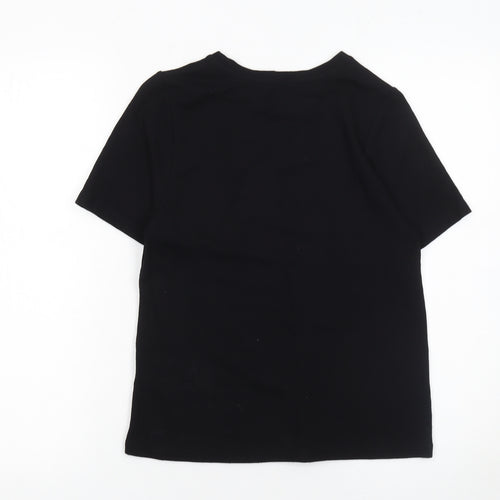 Papaya Women’s Black Short Sleeve Basic T-Shirt UK 8