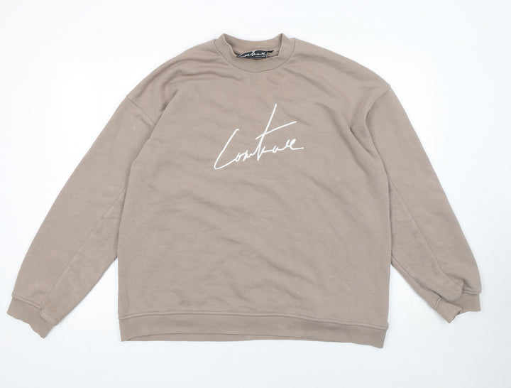 Couture Men's Beige Logo Sweatshirt Size S Regular Fit