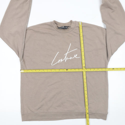 Couture Men's Beige Logo Sweatshirt Size S Regular Fit