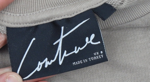 Couture Men's Beige Logo Sweatshirt Size S Regular Fit