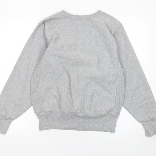 Champion Womens Grey Reverse Weave Sweatshirt Medium Cotton Blend