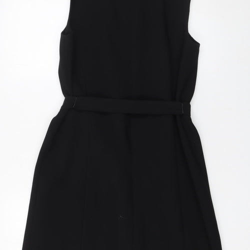 Topshop Women's Black Sleeveless Belted Suit Waistcoat UK 10 Classic Fit