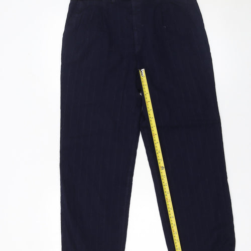 Jaeger Womens Blue Wool Pinstripe Dress Pants Size 20