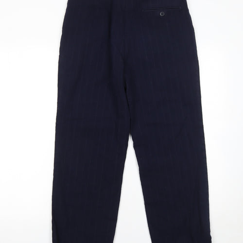 Jaeger Womens Blue Wool Pinstripe Dress Pants Size 20