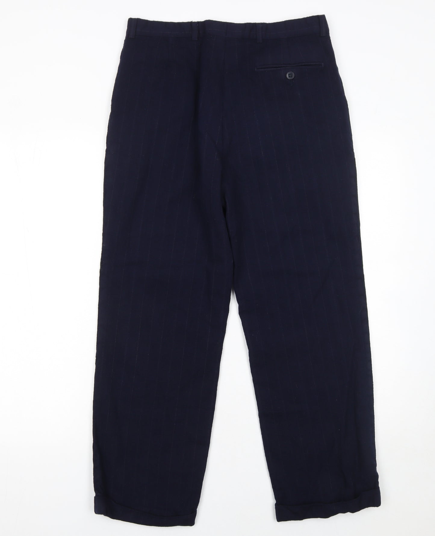 Jaeger Womens Blue Wool Pinstripe Dress Pants Size 20