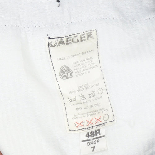 Jaeger Womens Blue Wool Pinstripe Dress Pants Size 20