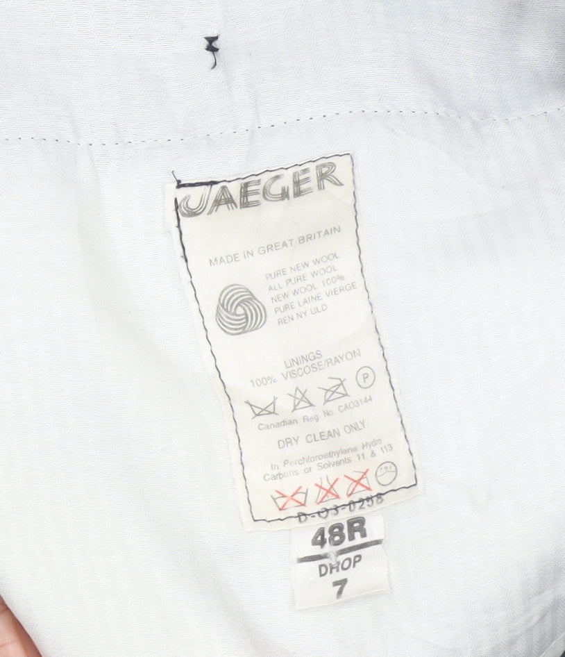 Jaeger Womens Blue Wool Pinstripe Dress Pants Size 20