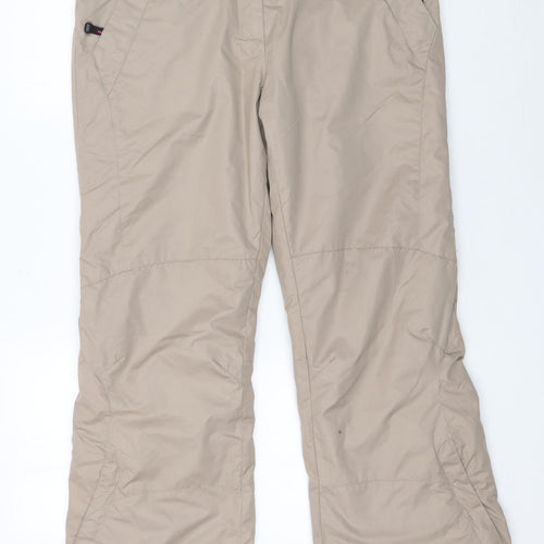 Maui Sports Women's Beige L Snow Pants Waterproof Ski Trousers