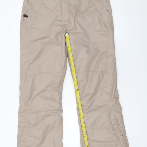 Maui Sports Women's Beige L Snow Pants Waterproof Ski Trousers