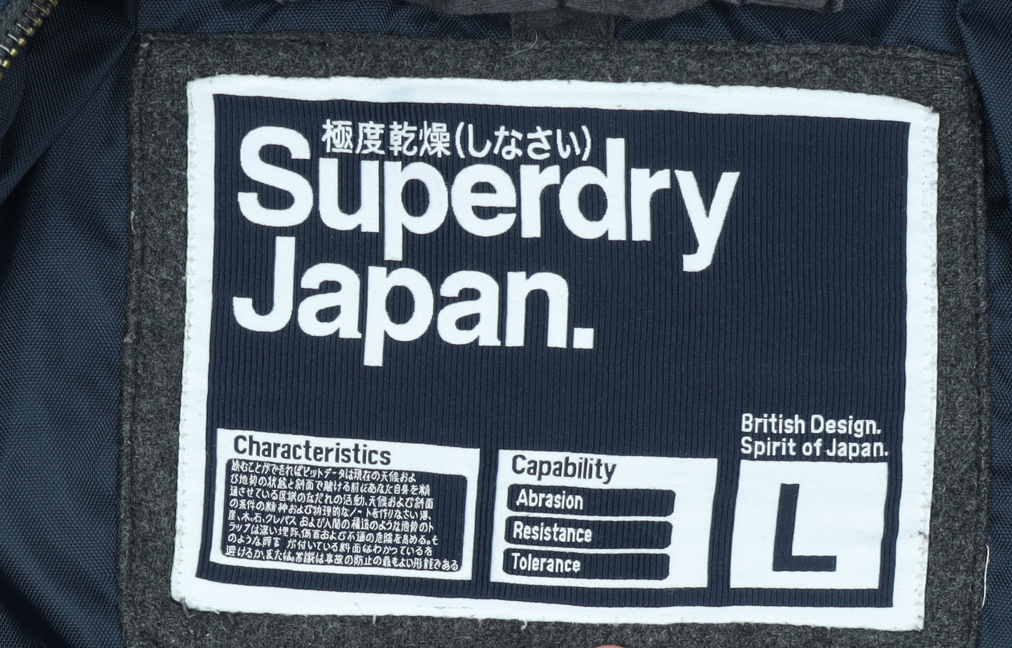 Superdry Men's Grey Wool Blend Hooded Overcoat Size L