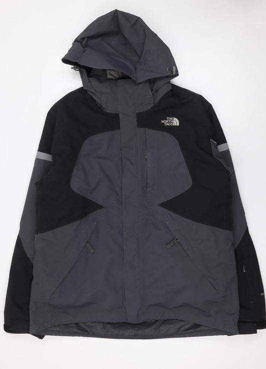 The North Face Men's Grey XL Waterproof Hooded Parka Jacket