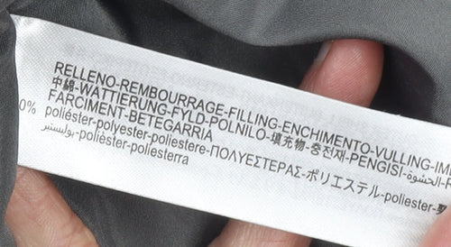 Zara Women Grey Cropped Puffer Jacket Hooded Size S