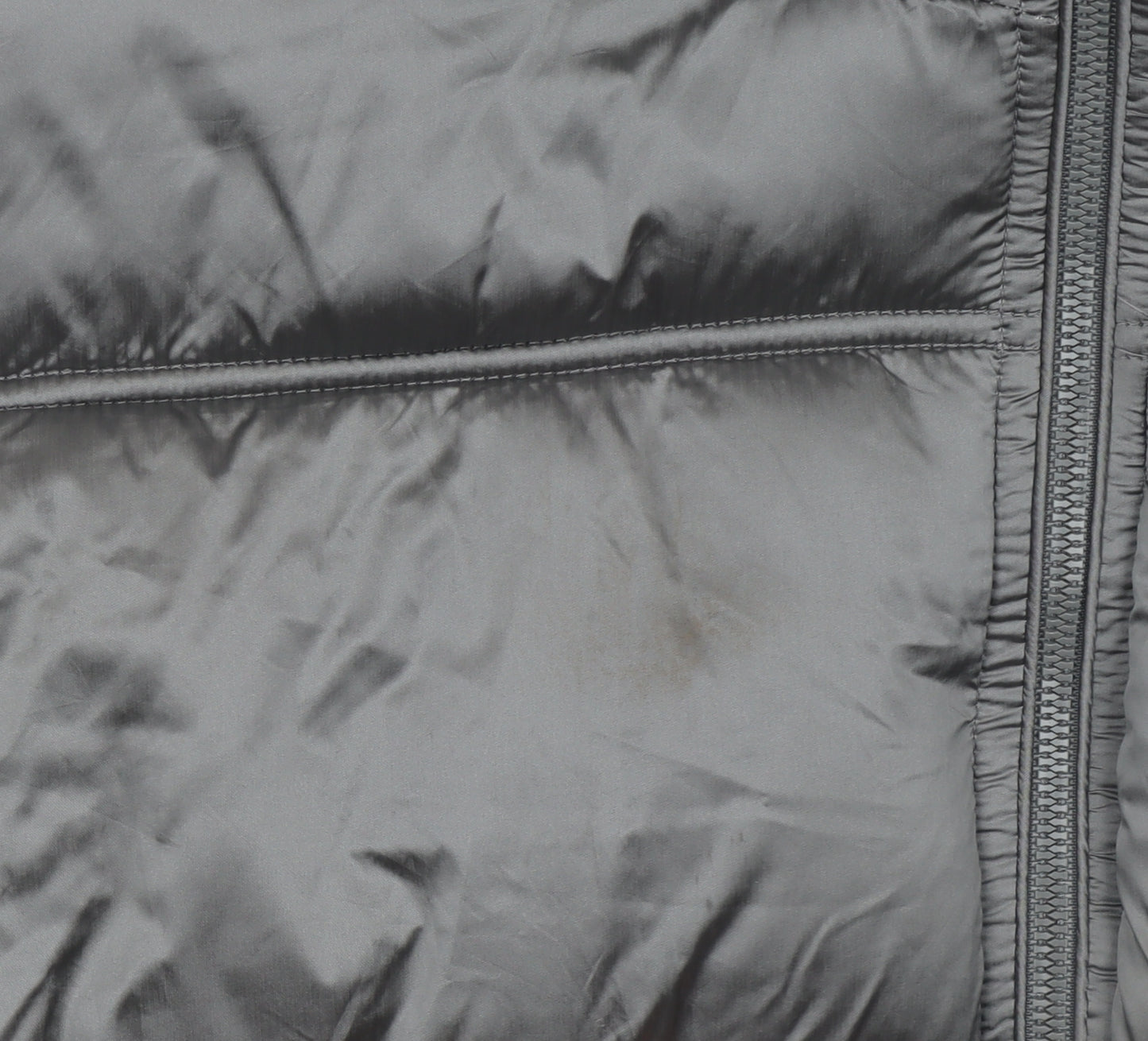 Zara Women Grey Cropped Puffer Jacket Hooded Size S