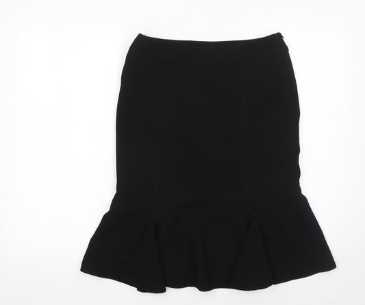 South Womens Black Knee Length Trumpet Skirt Size 10