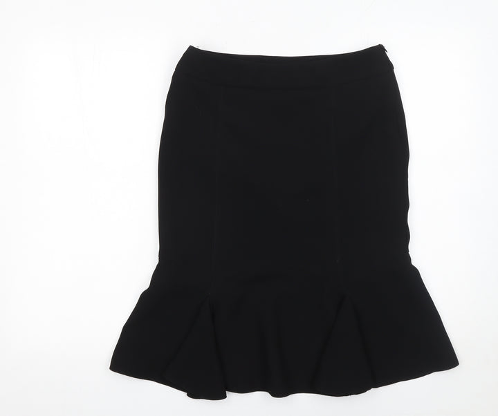 South Womens Black Knee Length Trumpet Skirt Size 10