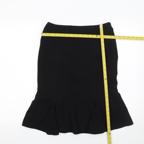 South Womens Black Knee Length Trumpet Skirt Size 10