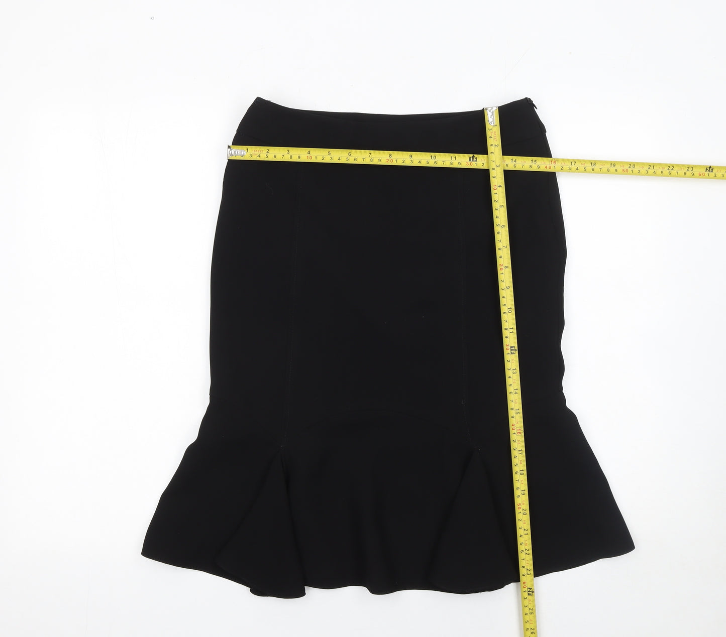 South Womens Black Knee Length Trumpet Skirt Size 10