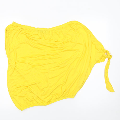 French Connection Women's Yellow Off Shoulder Jersey Blouse Size S