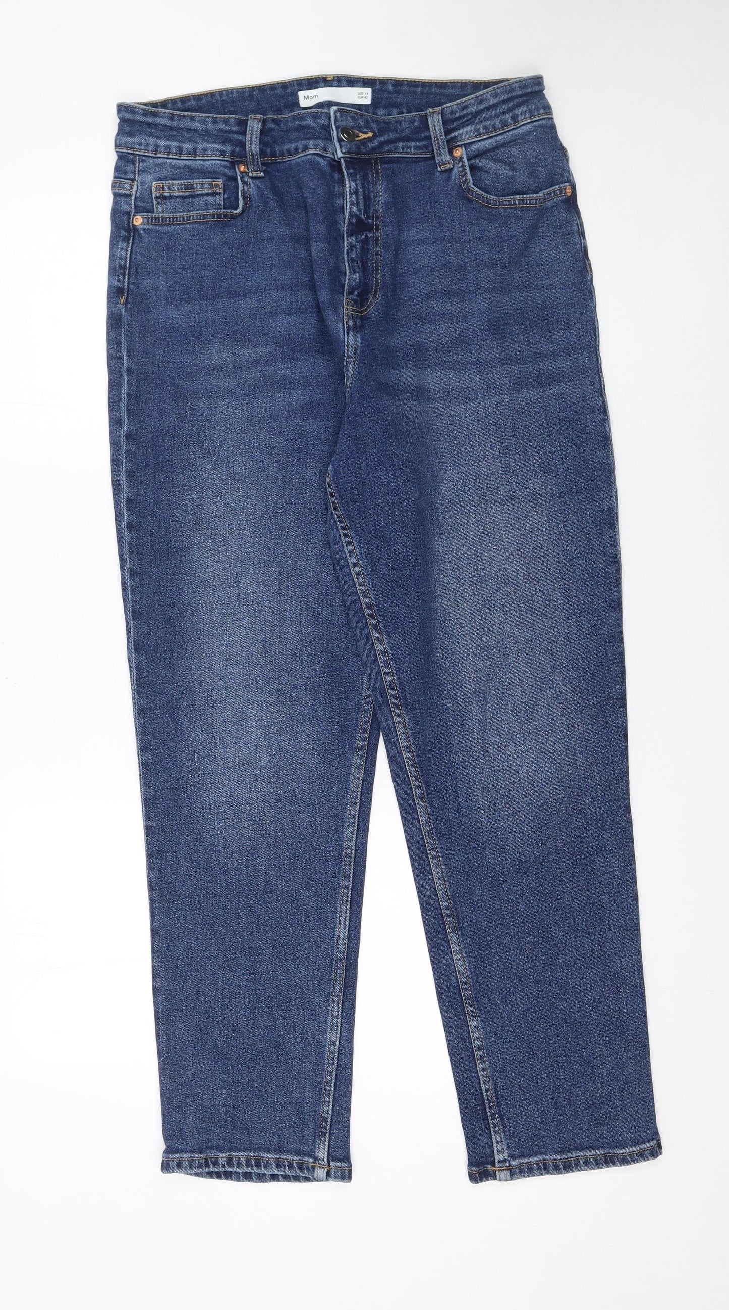 Dunnes Stores Women’s Blue Mom Jeans Size 14 High Waist Denim