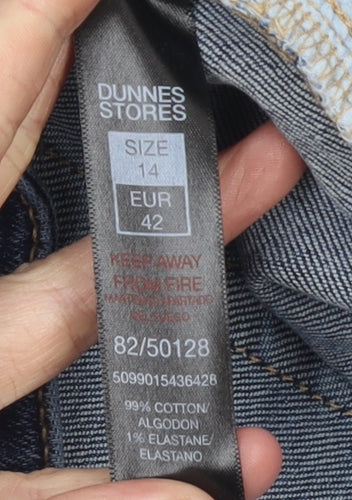 Dunnes Stores Women’s Blue Mom Jeans Size 14 High Waist Denim