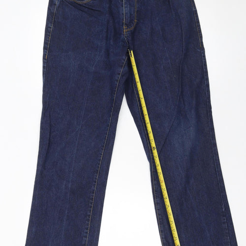 F&F Men's Blue Straight Leg Jeans 32W 32L Denim Relaxed Fit