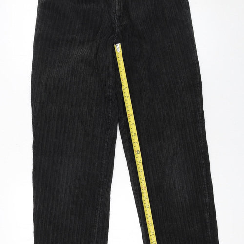 NICO Men’s Black Corduroy Trousers 28R Regular Fit Straight Leg