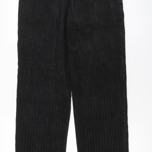 NICO Men’s Black Corduroy Trousers 28R Regular Fit Straight Leg