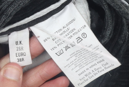 NICO Men’s Black Corduroy Trousers 28R Regular Fit Straight Leg