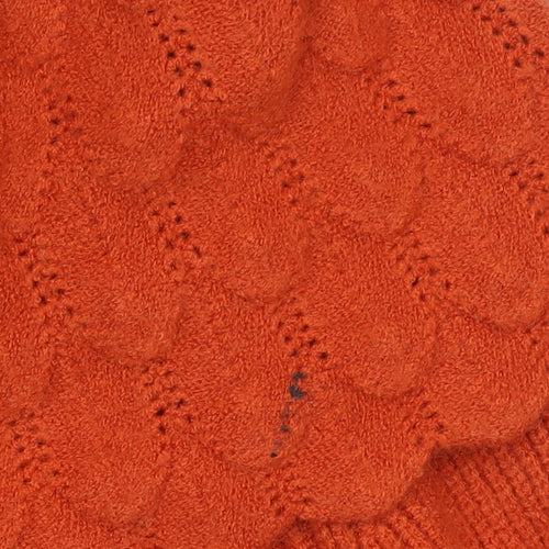 MC Lorene Women's Orange Cowl Neck Knit Jumper One Size