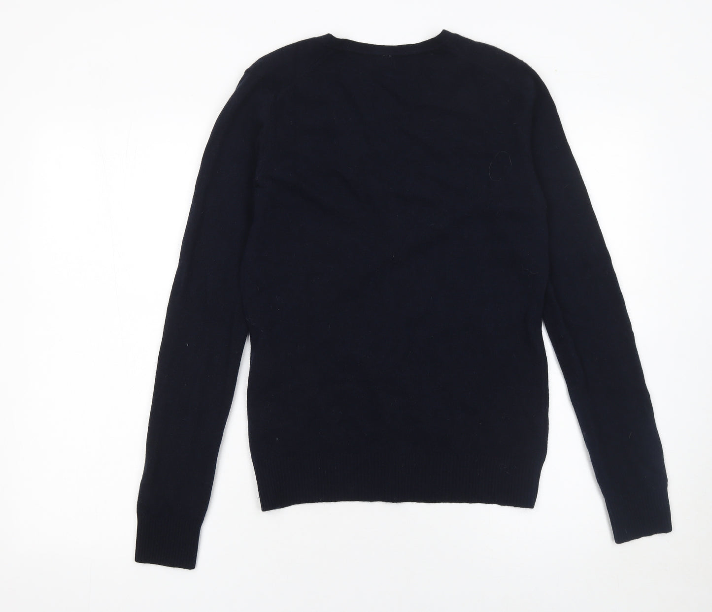 United Colors of Benetton Women’s Black Wool V-Neck Pullover Jumper Size 12