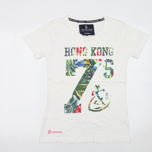 Kukri Womens White Hong Kong Sevens Graphic Cotton T-Shirt Size 10