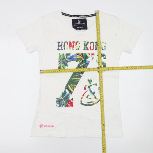 Kukri Womens White Hong Kong Sevens Graphic Cotton T-Shirt Size 10
