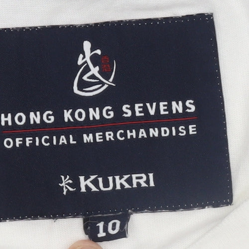 Kukri Womens White Hong Kong Sevens Graphic Cotton T-Shirt Size 10