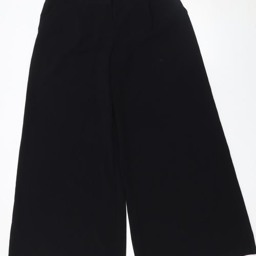 INÈS Women’s Black Belted Wide-Leg Culottes Size 12